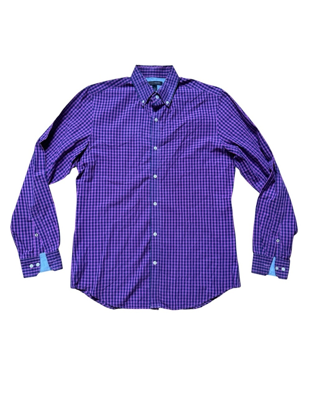 Banana Republic Mens Large Soft Wash Tailored Slim Fit Shirt Button Long Sleeve